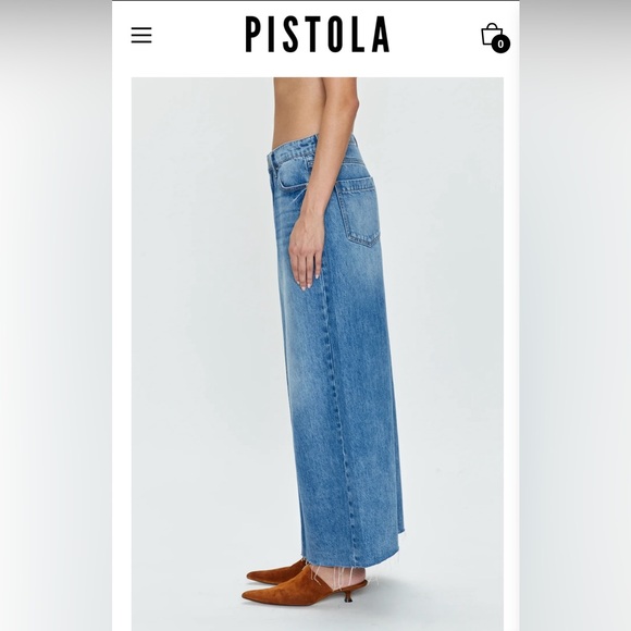 Pistola Raye Maxi skirt size 28 frayed edge - Picture 2 of 13